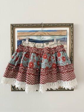 Mustard Pie twirl skirt- Boho Tiered Floral